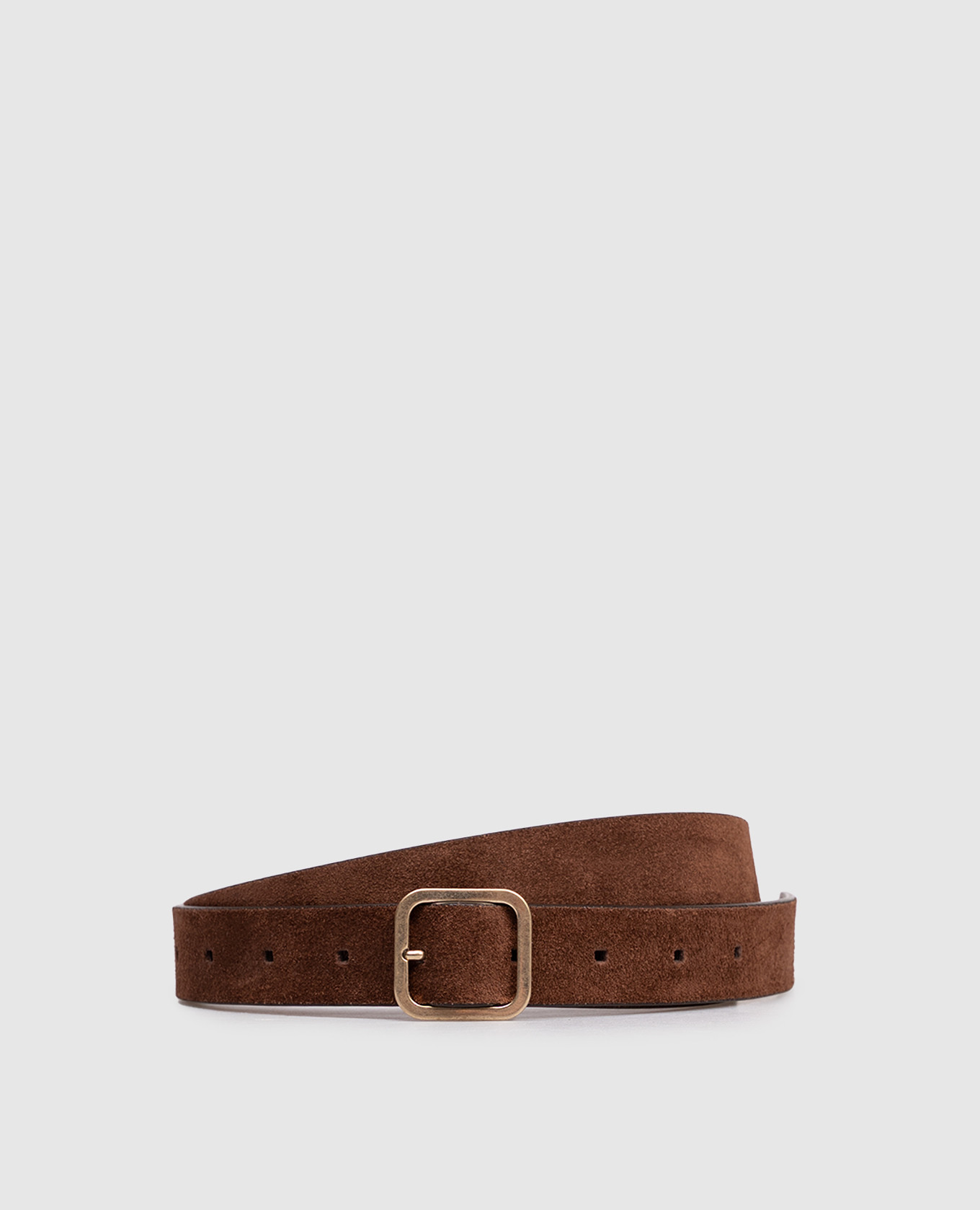 

Brown suede belt with logo Marsell