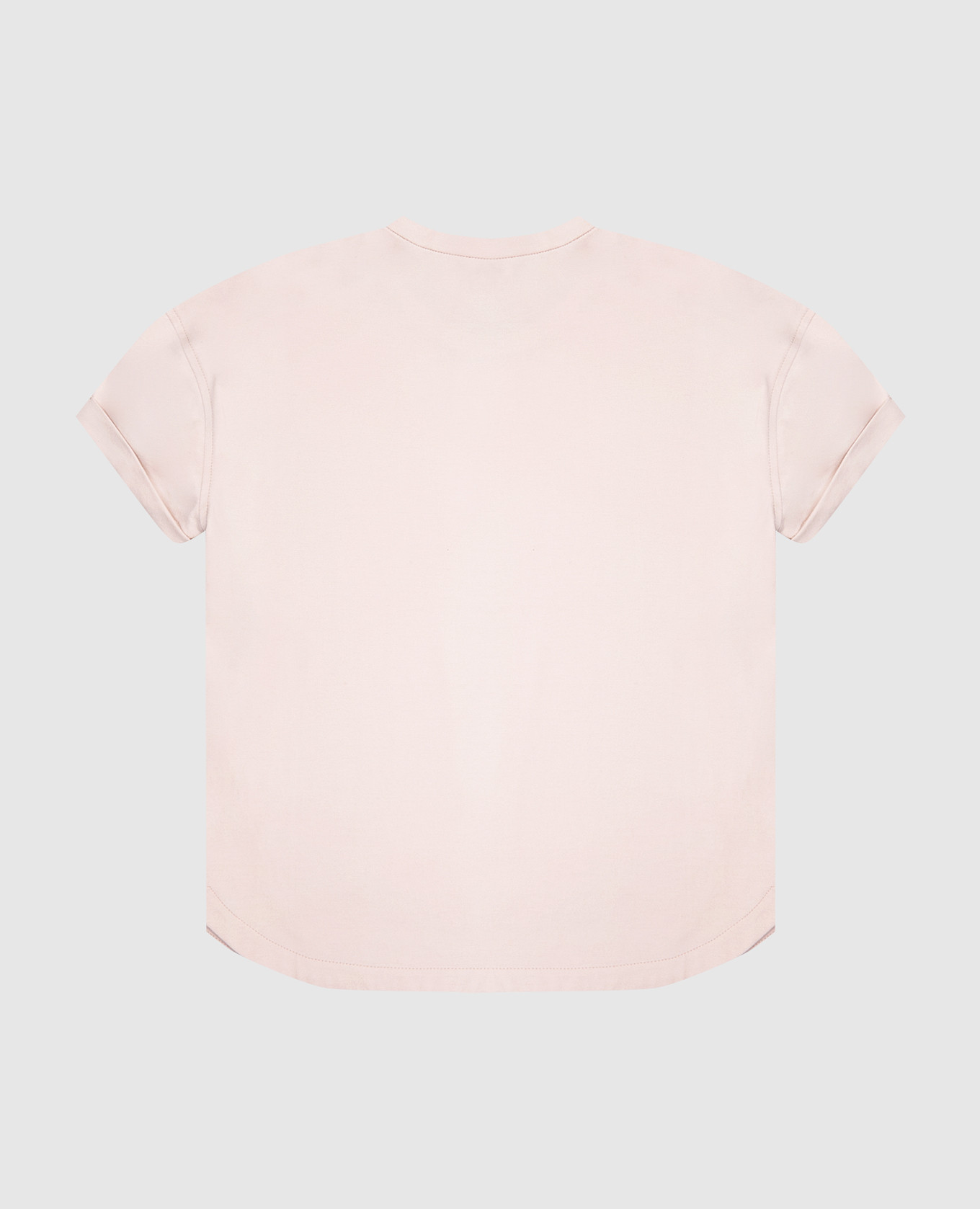 

Children's pink T-shirt with a monil chain Brunello Cucinelli
