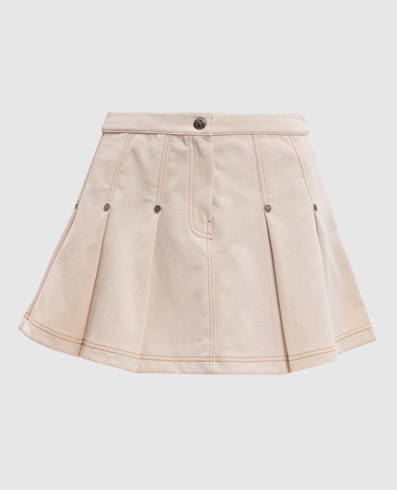 

Beige mini skirt with logo Palm Angels