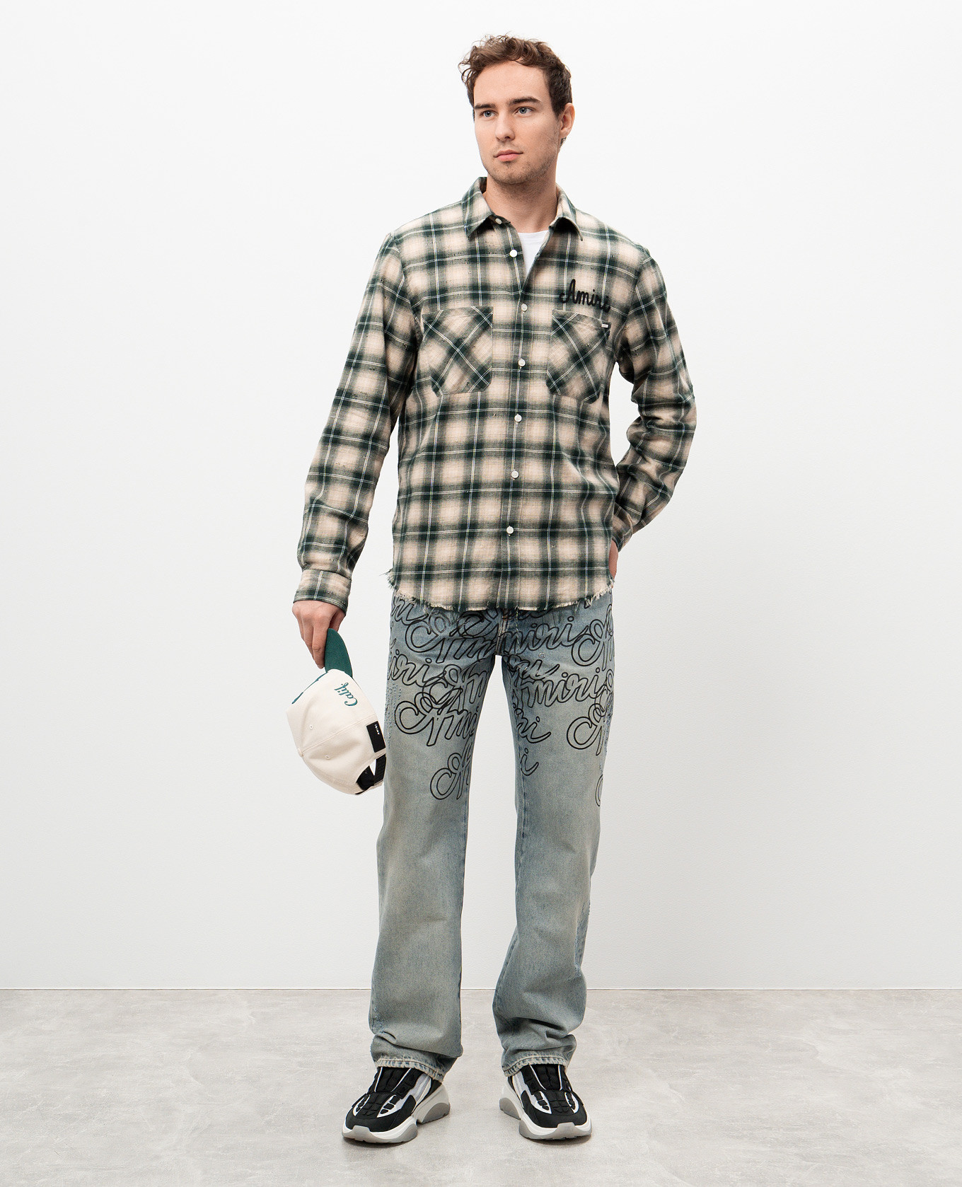 Blue jeans with logo print AMIRI 2