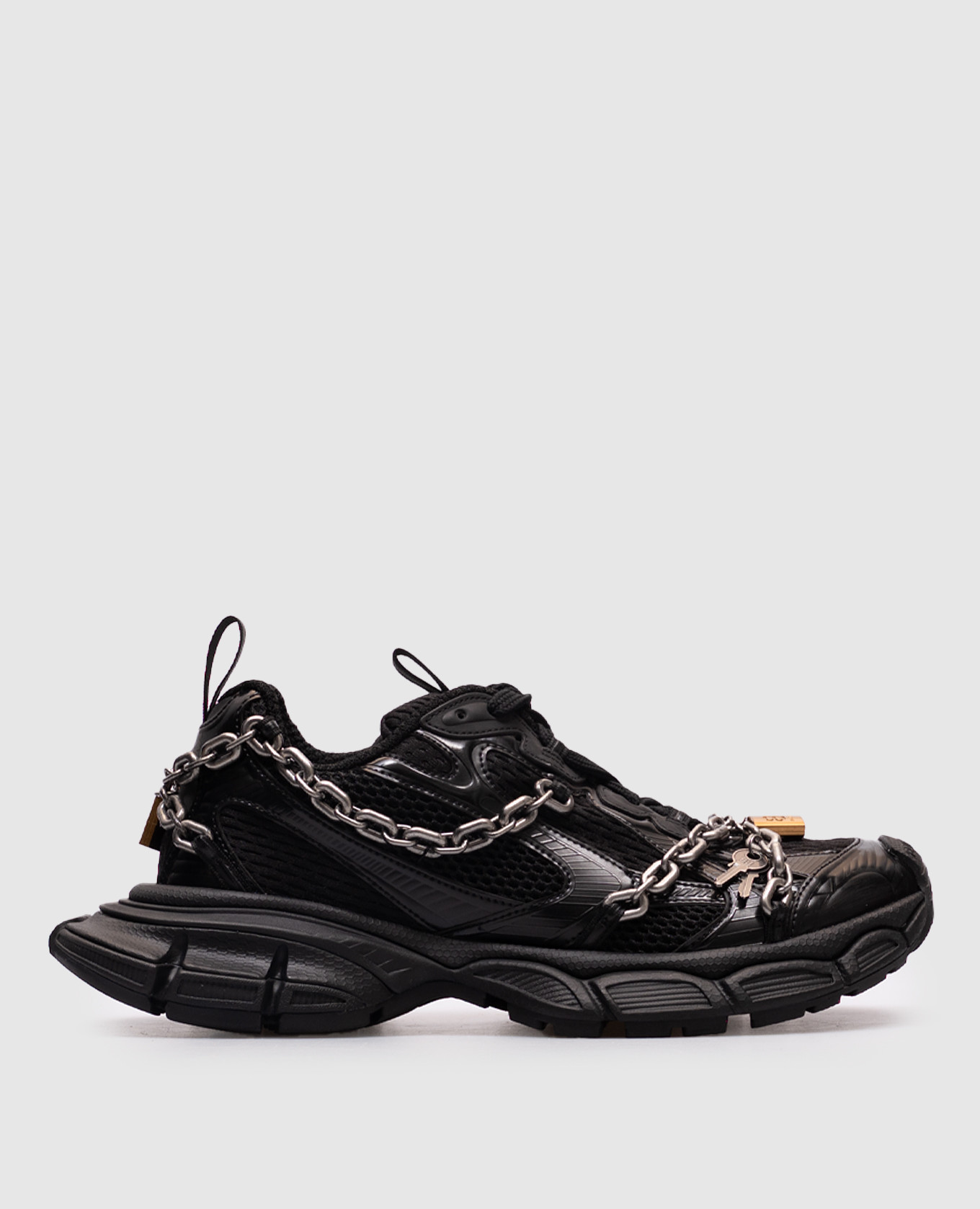Balenciaga - Black 3Xl Chain Sneakers 825622W3XPL - shop with