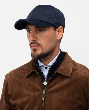 Stefano Ricci Blue cashmere cap MCV53SB37ECO60HC