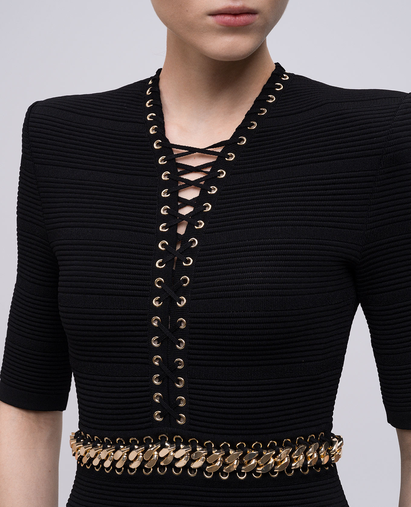 

Black dress with chain Balmain