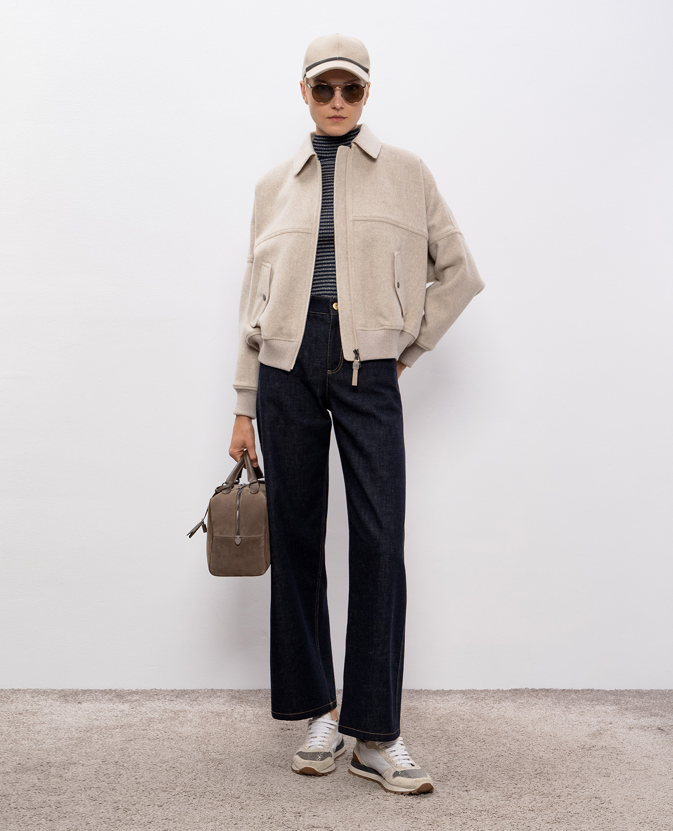 Striped wool and cashmere top with lurex Brunello Cucinelli 2