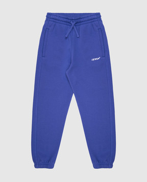 Off-White Kids' purple joggers with logo OGCH001S25FLE002