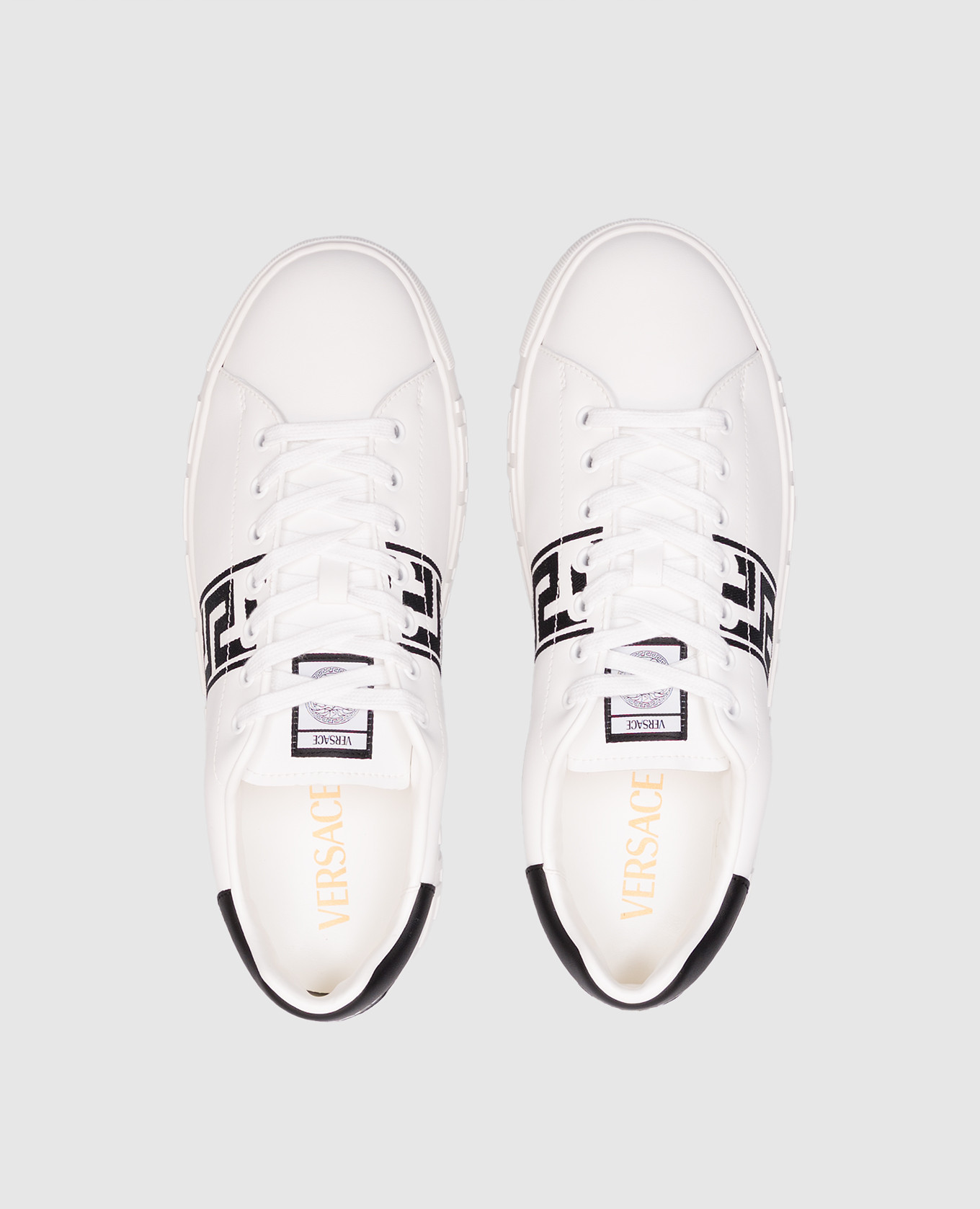 

White sneakers with logo Versace