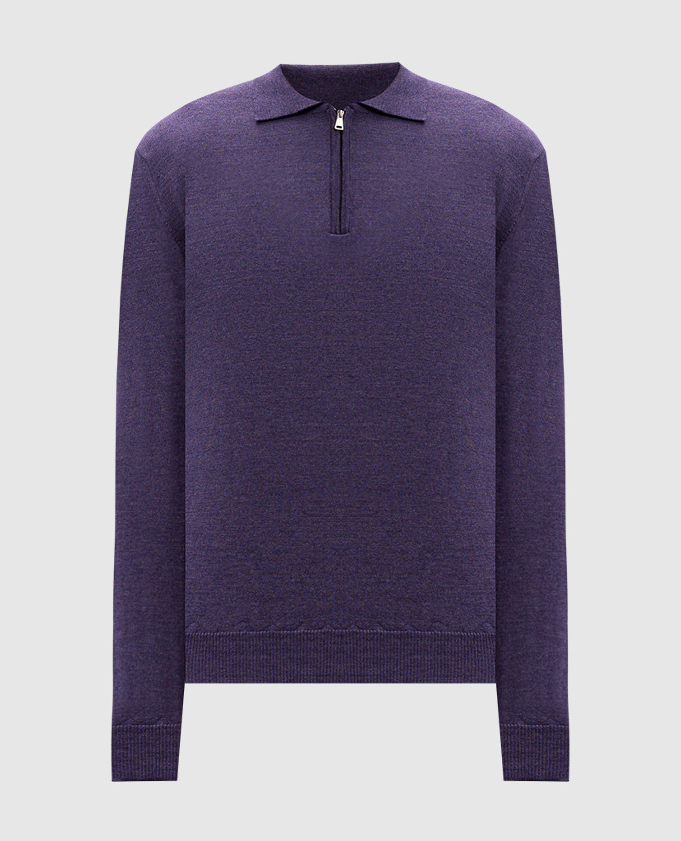 

Purple merino wool polo shirt Cashmere&Whiskey, Violet