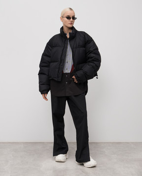 Vetements Black shirt with Color Block effect UH76SH860BR