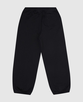 Vetements Children's black joggers with a logo KA10SP100B