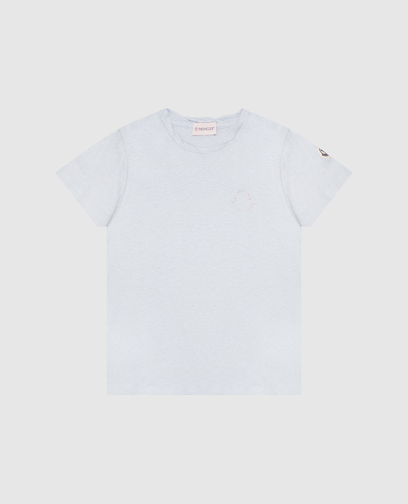 Children&#39;s blue T-shirt with crystals Moncler ENFANT