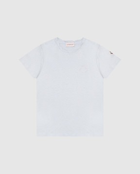 Moncler ENFANT Children's blue T-shirt with crystals K19548C0003689AXM810