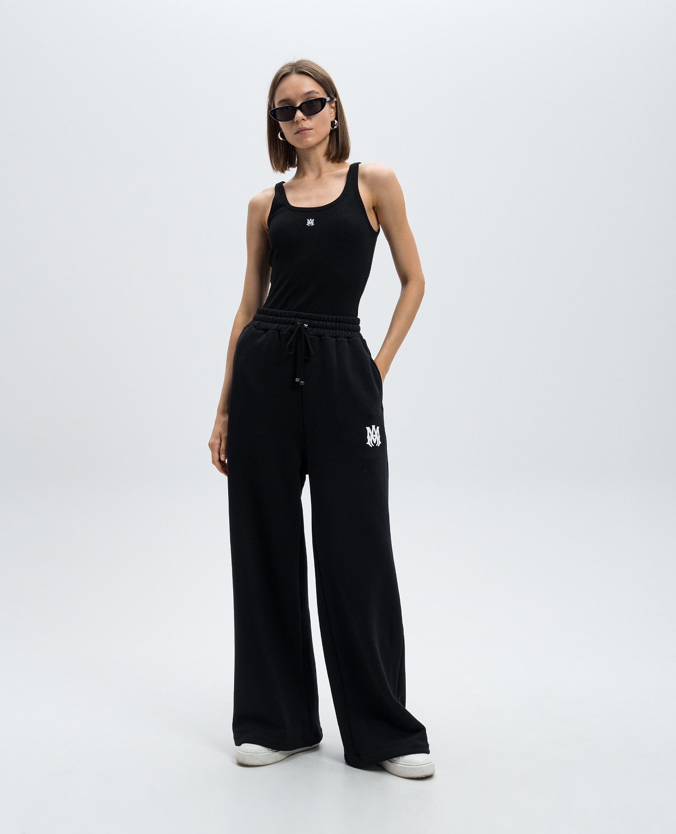 

Black MA Embroidered rib top AMIRI