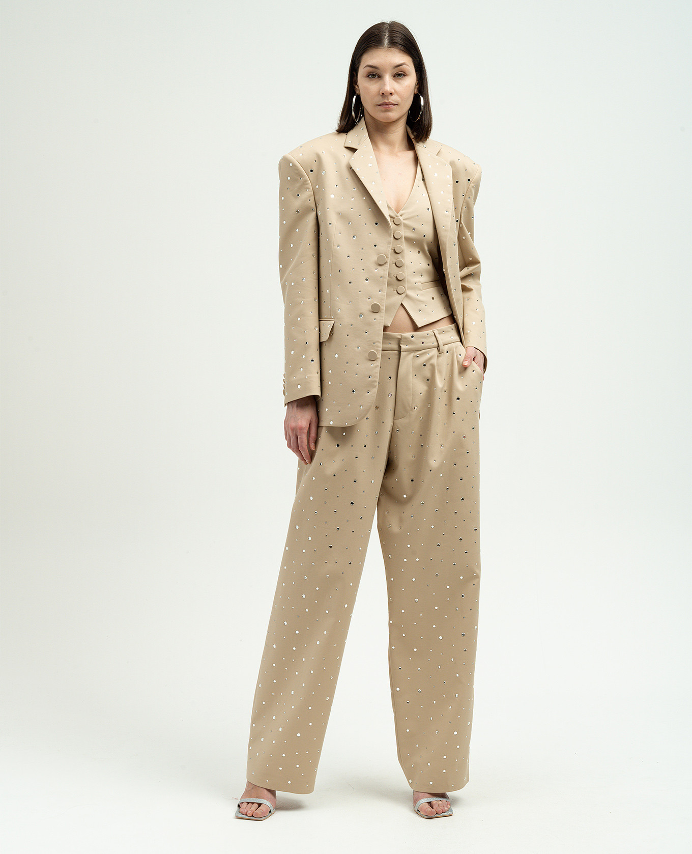 Beige pants with crystals Giuseppe Di Morabito Milano 2