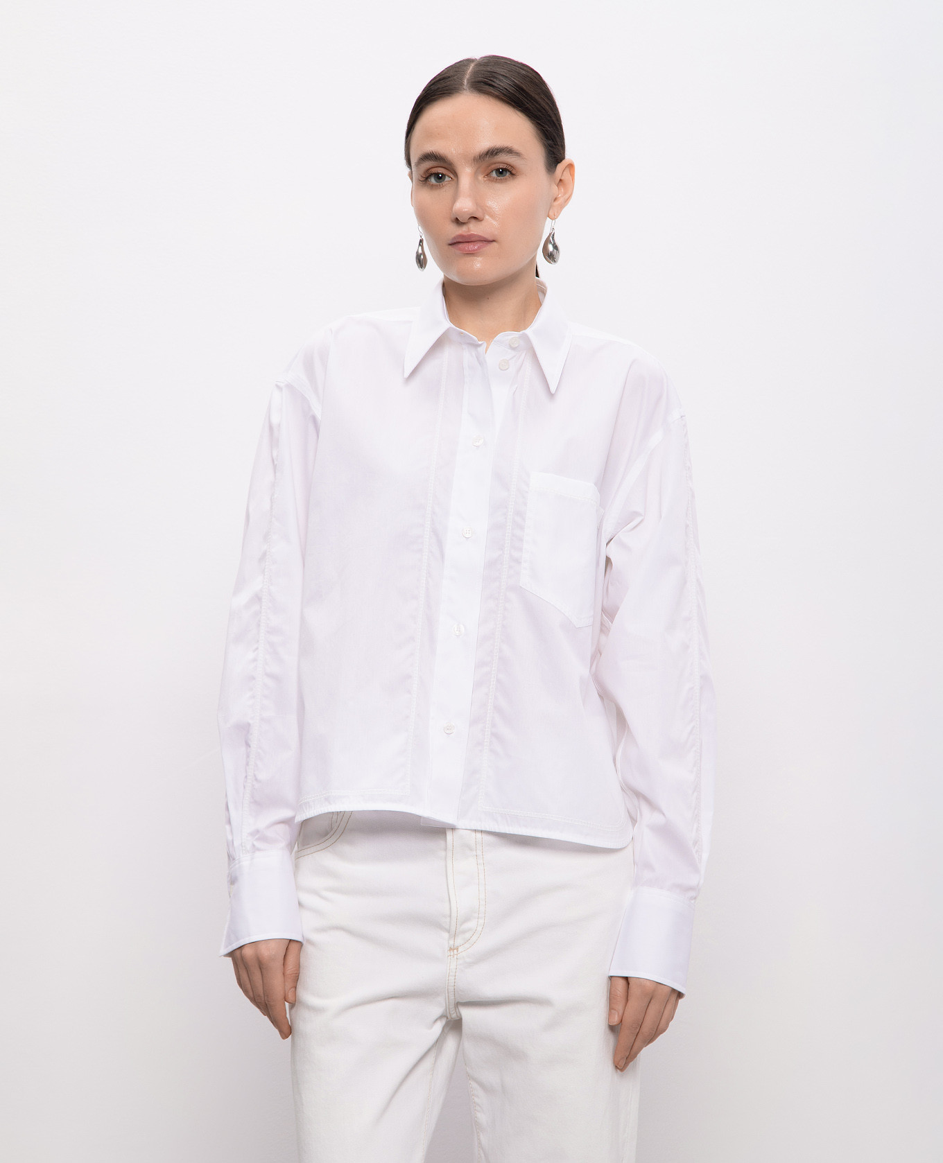

White shirt with monogram logo Victoria Beckham