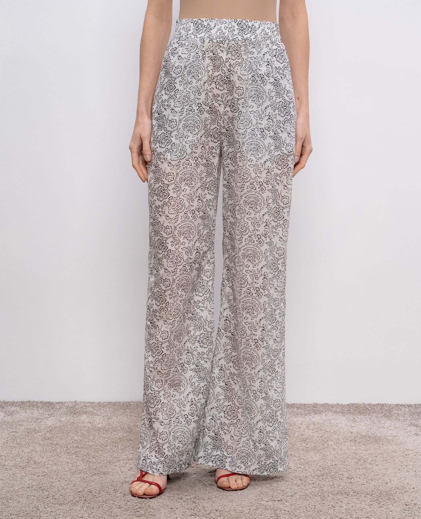 

White floral print pants Ermanno Scervino