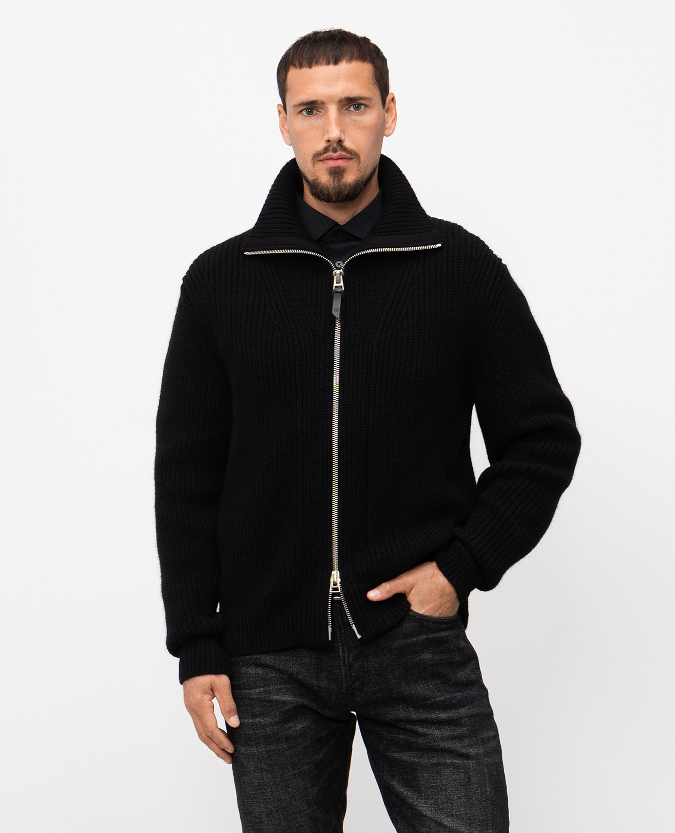

Black wool cardigan Tom Ford