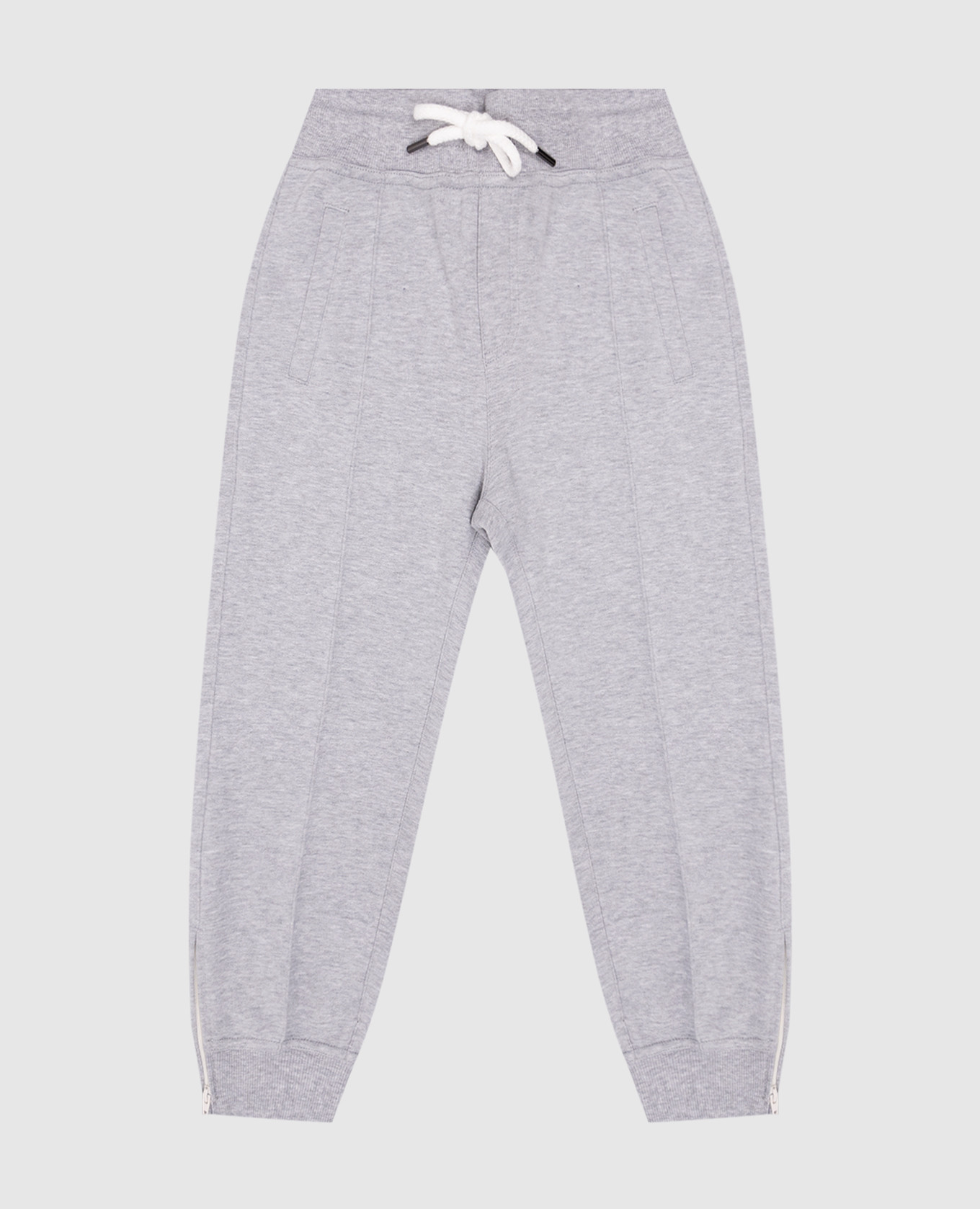 

Children's gray melange joggers Brunello Cucinelli, Grey