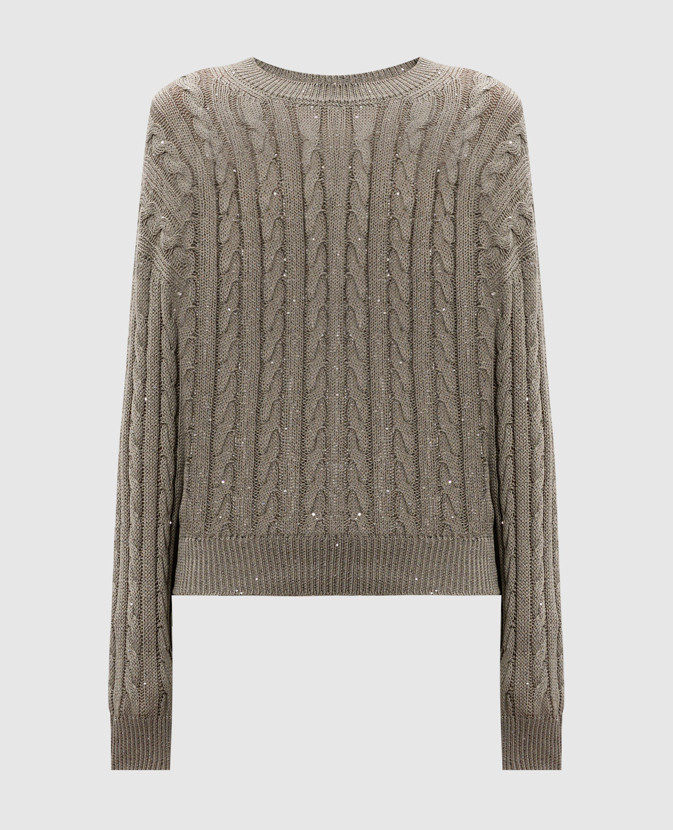 Green sweater with textured pattern and sequins Peserico