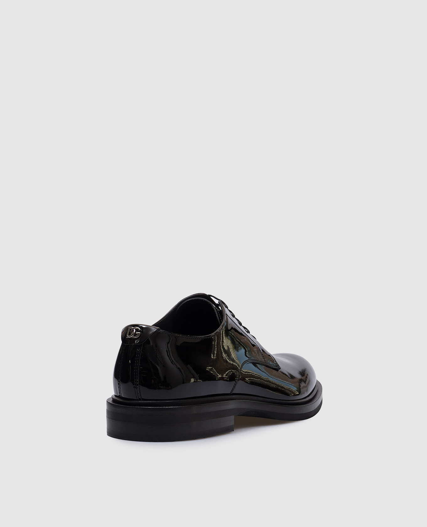 

Black patent leather derbies with metallic DG logo Dolce&Gabbana