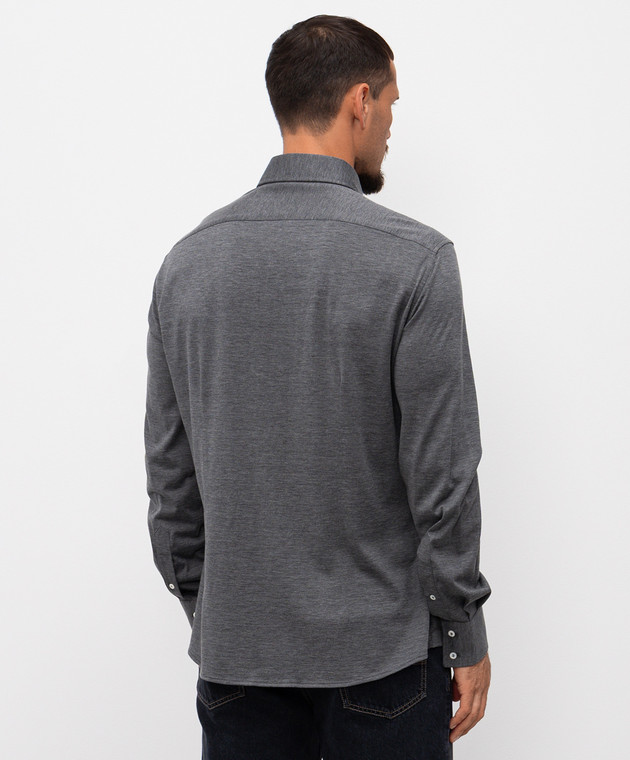 Brunello cucinelli トップス　ダークグレー Brunello Cucinelli - Gray shirt with silk MH8366686 - shop with