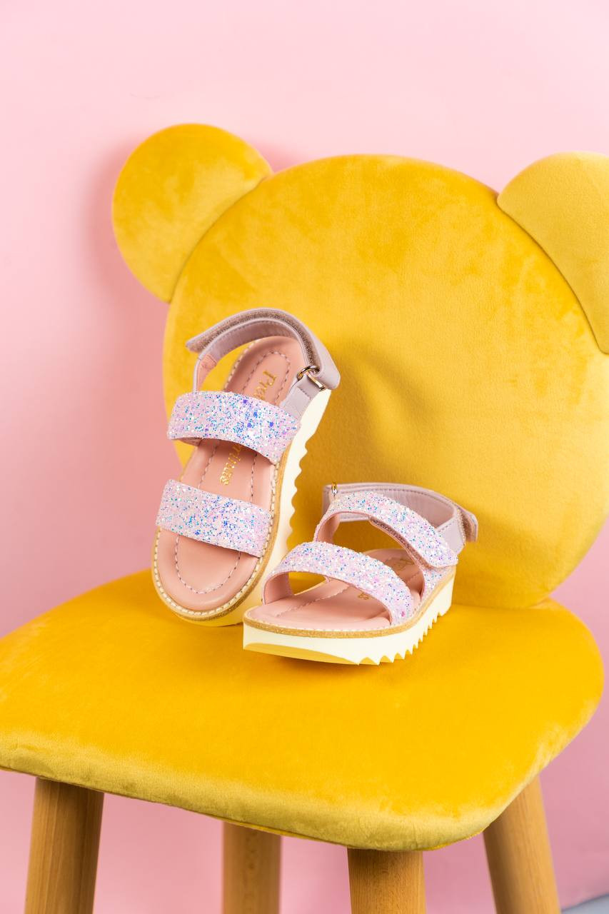 Children's pink combination sandals Esti with glitter Pretty Ballerinas 6