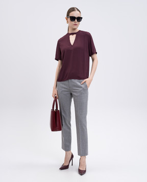 Twinset Burgundy top with logo 252TP2292