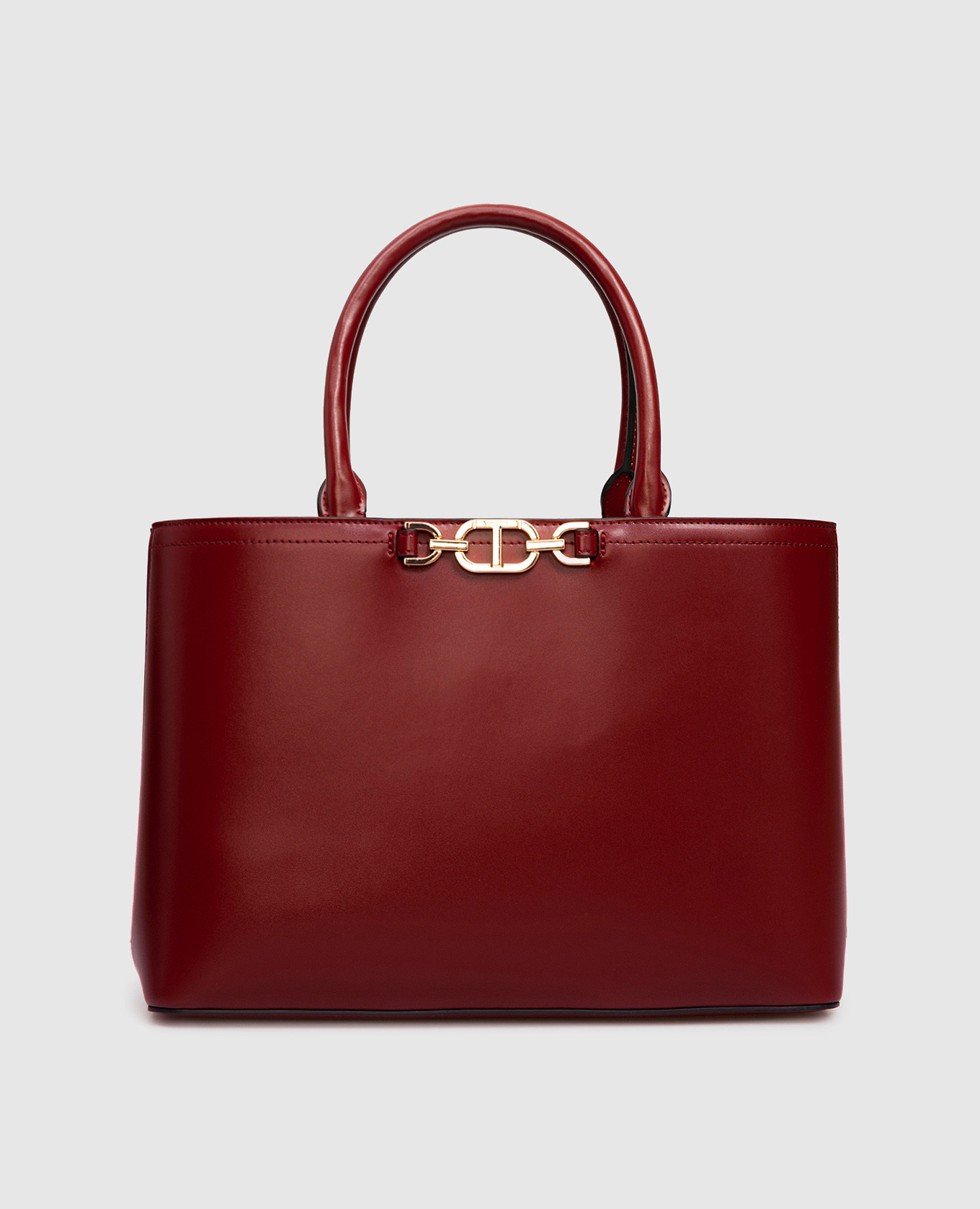 

Burgundy tote bag with logo Twinset