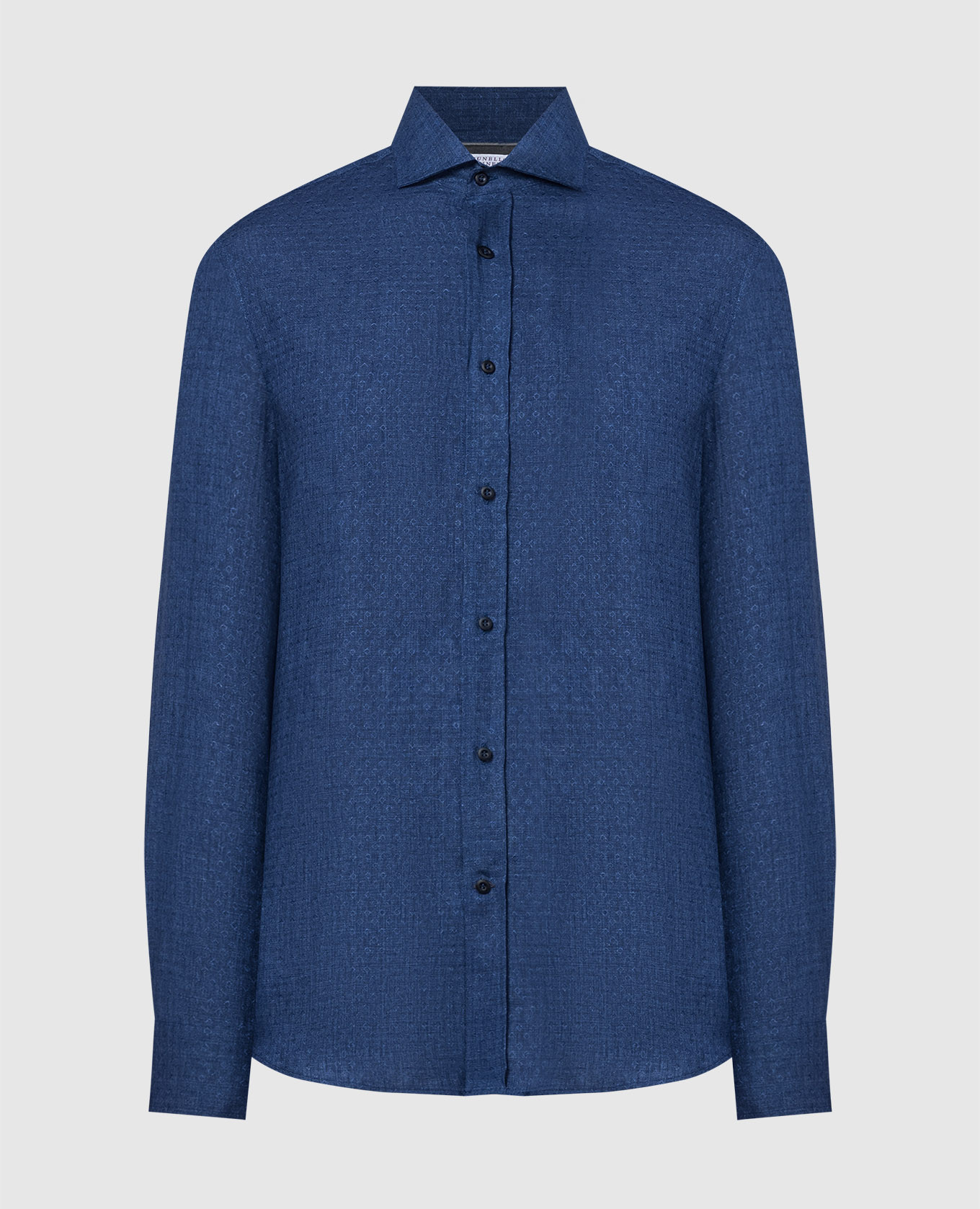 

Blue patterned linen shirt Brunello Cucinelli