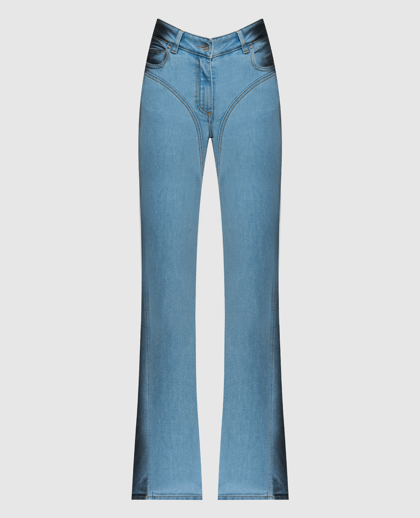 

Blue flared jeans with a gradient effect Thierry Mugler, Light blue
