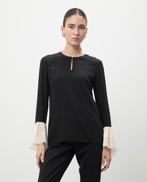 Saint Laurent Black silk blouse 453804