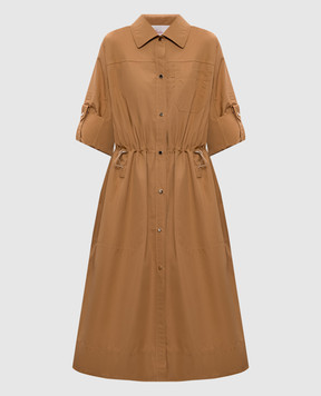 Babe Pay Pls Brown midi shirt dress 0D62490515