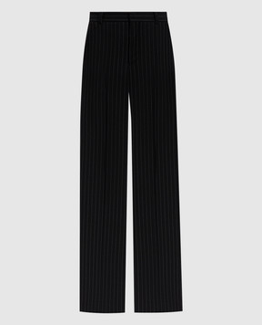 WARDROBE.NYC Black striped wool pants W2214F24PS