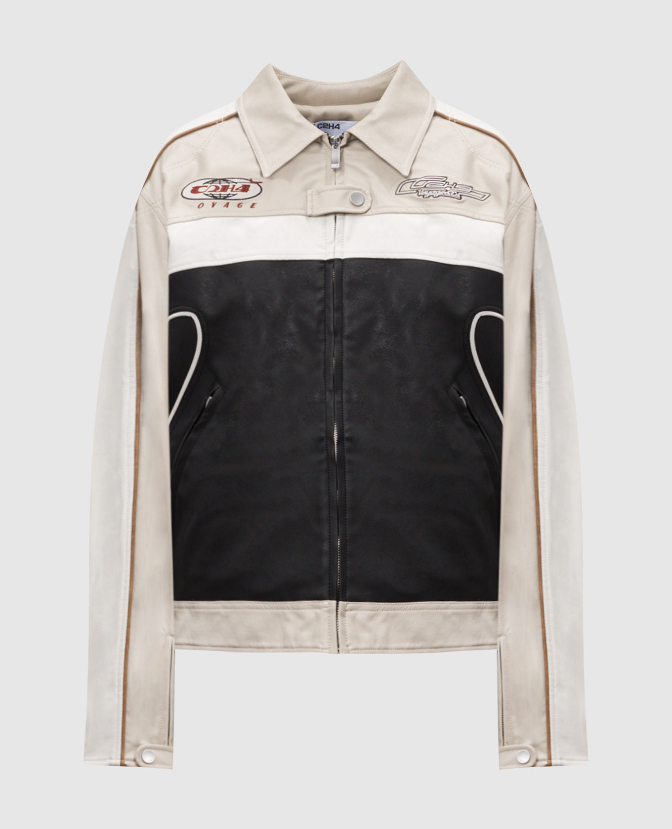 Beige jacket with logo embroidery c2h4