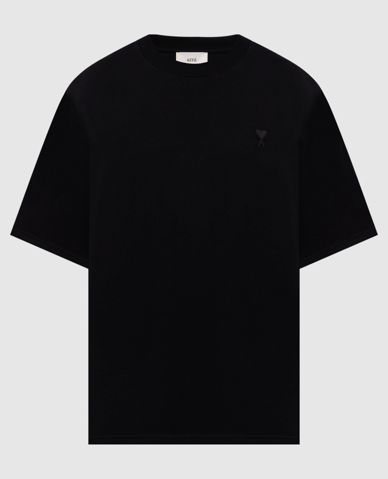 

Black T-shirt with Ami de Coeur emblem embroidery Ami Paris