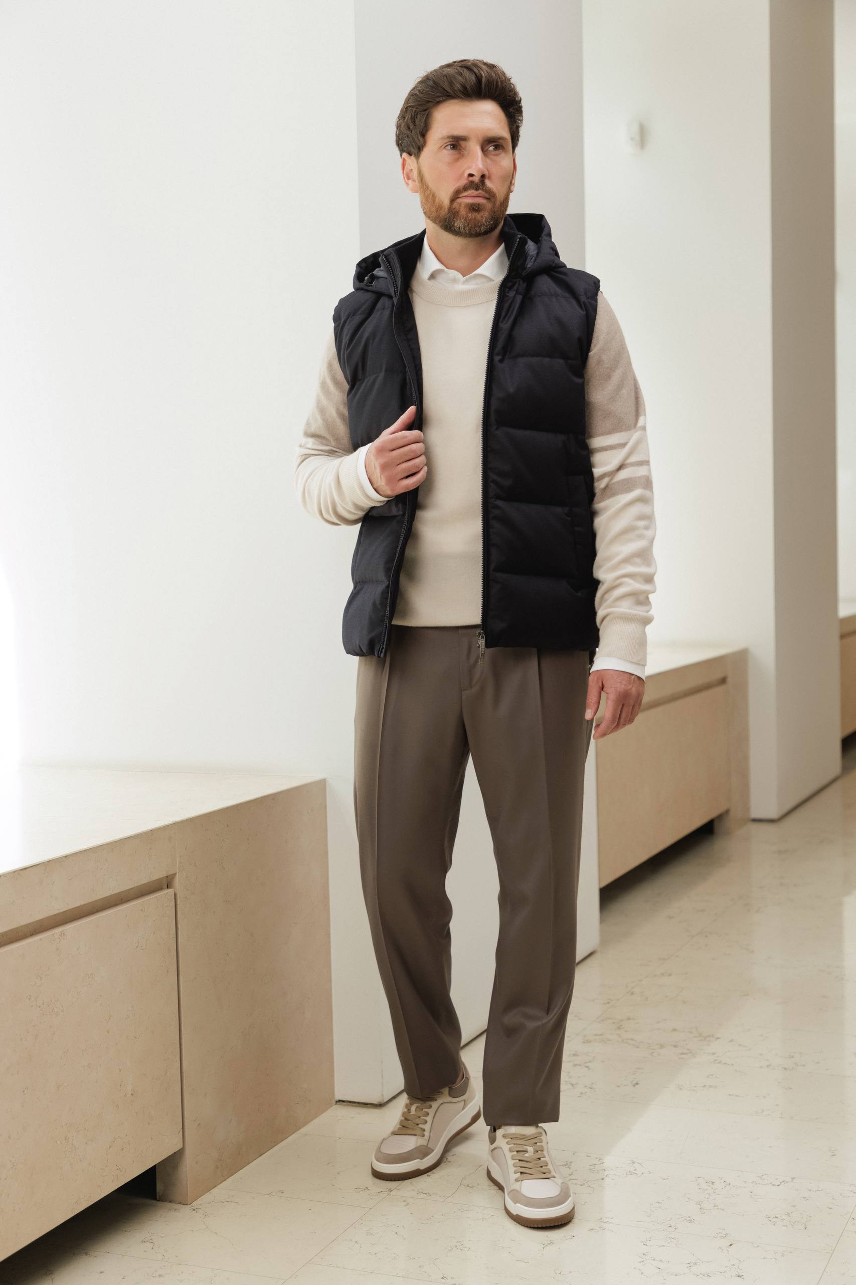 

Beige wool and cashmere jumper Peserico