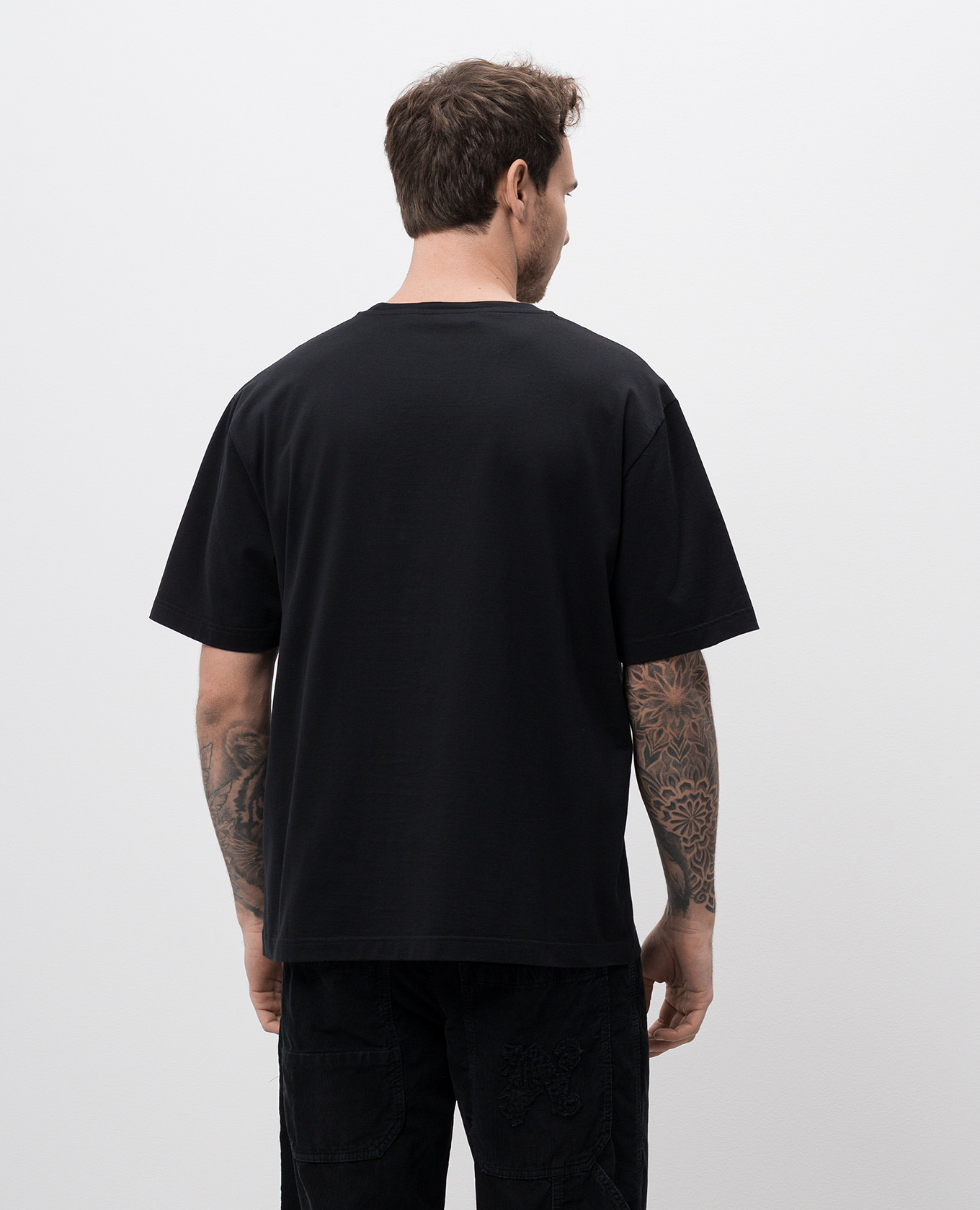 

Black t-shirt with logo print Palm Angels