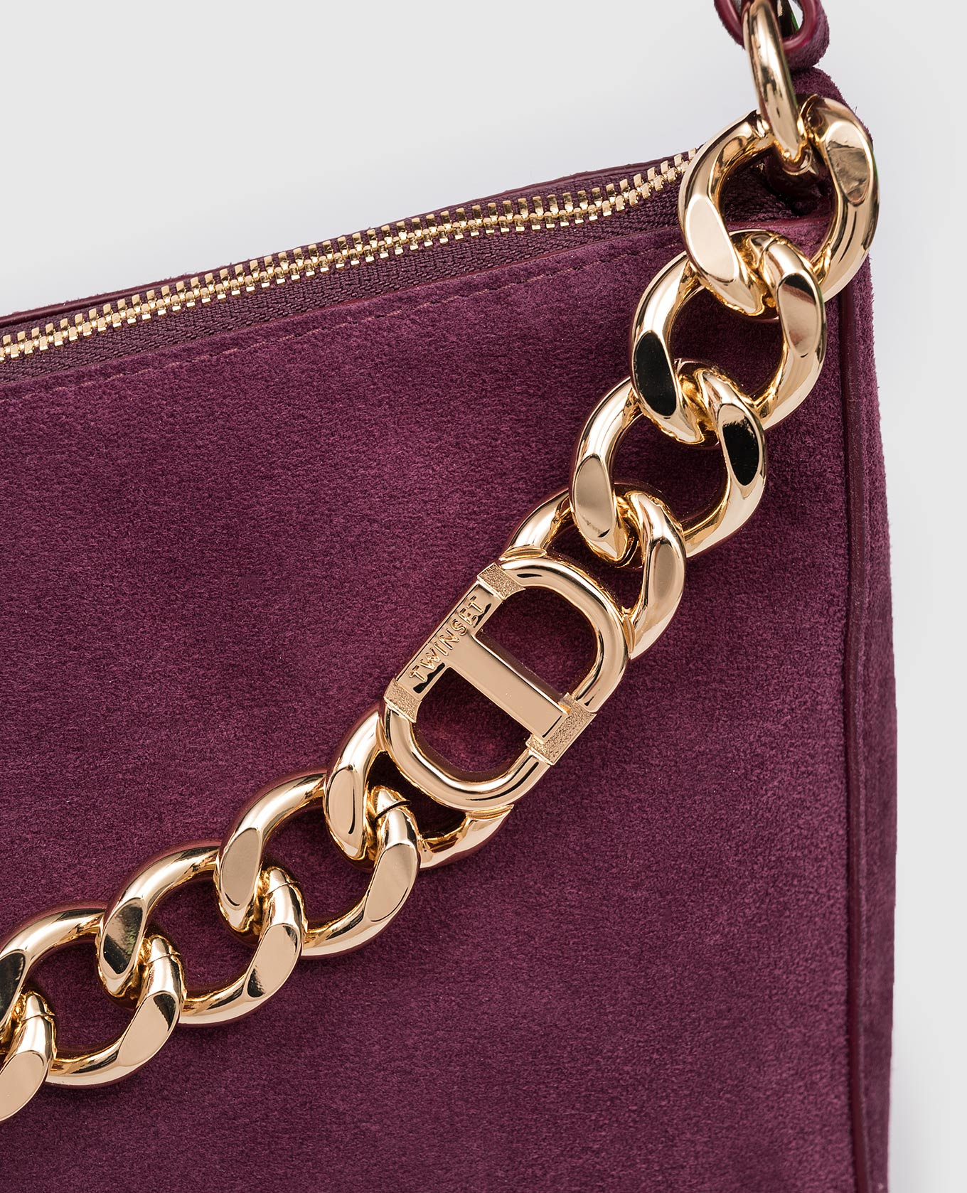 Liliane purple suede hobo bag Twinset 4