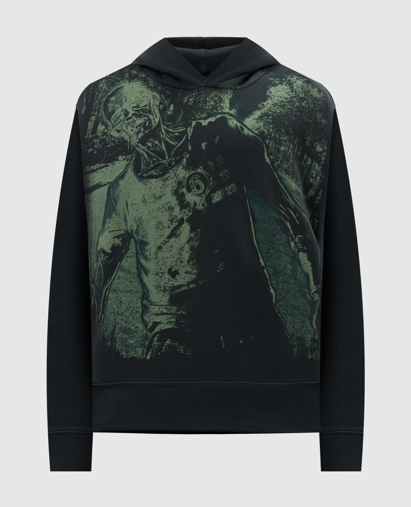

Gray printed hoodie Maison Margiela MM6, Grey