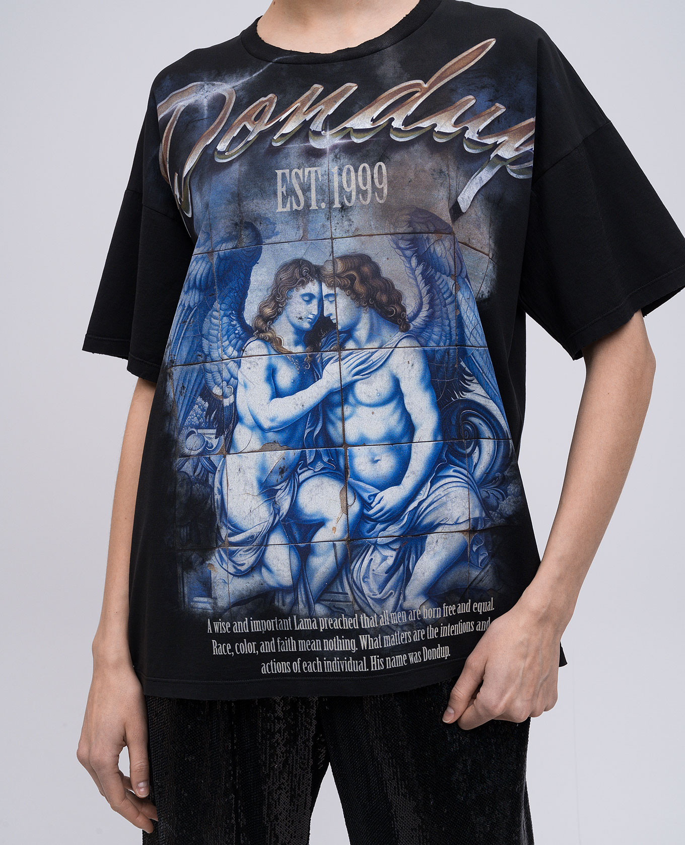

Black T-shirt with print Dondup