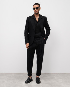 Dolce&Gabbana Black linen jacket G2QS6TFU4MC