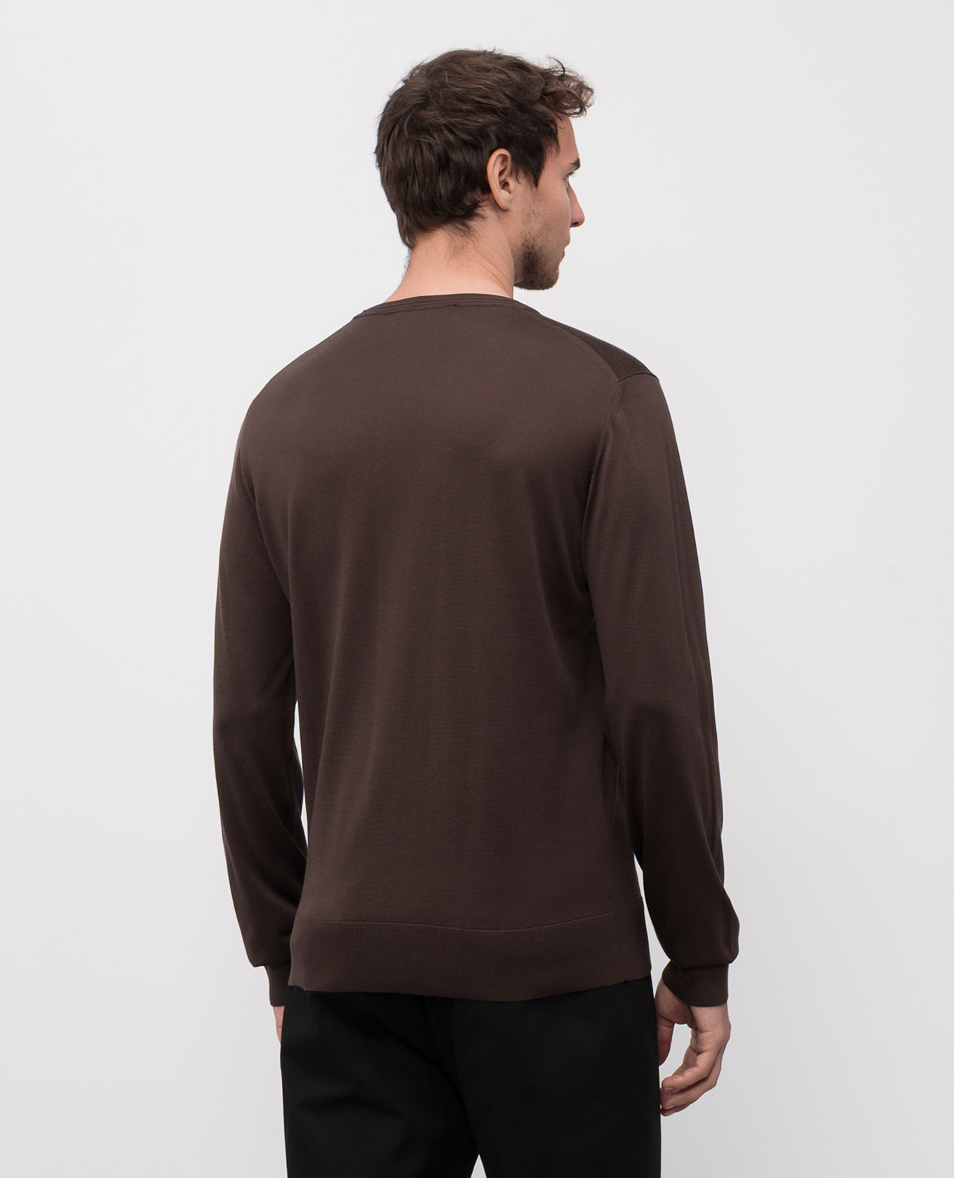 

Brown silk jumper with DG logo monogram embroidery Dolce&Gabbana