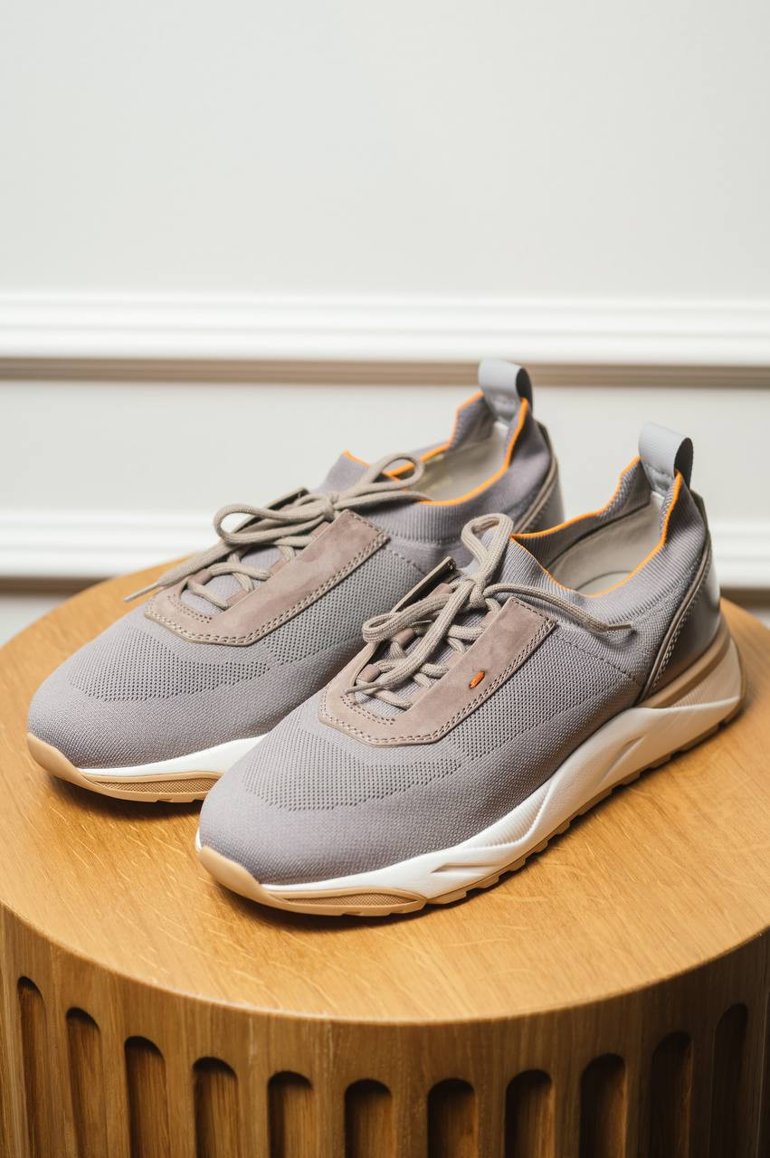 

Brown FLIN sneakers with logo Santoni