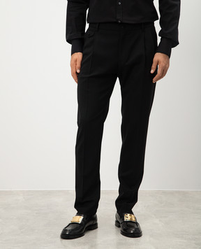 Dolce&Gabbana Black pants made of wool GY6UETFU27J