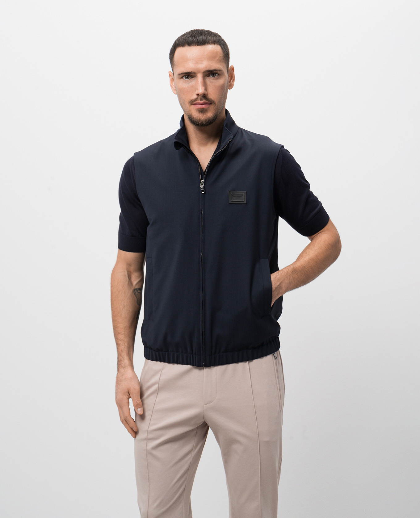

Blue wool vest with logo Dolce&Gabbana