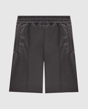 Palm Angels Grey shorts with contrast logo PMCL00AF25FAB001