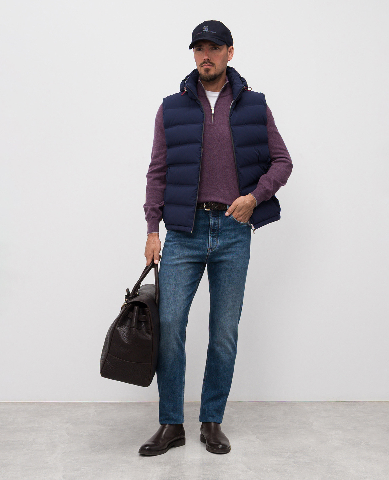 

Purple cashmere sweater Brunello Cucinelli, Violet
