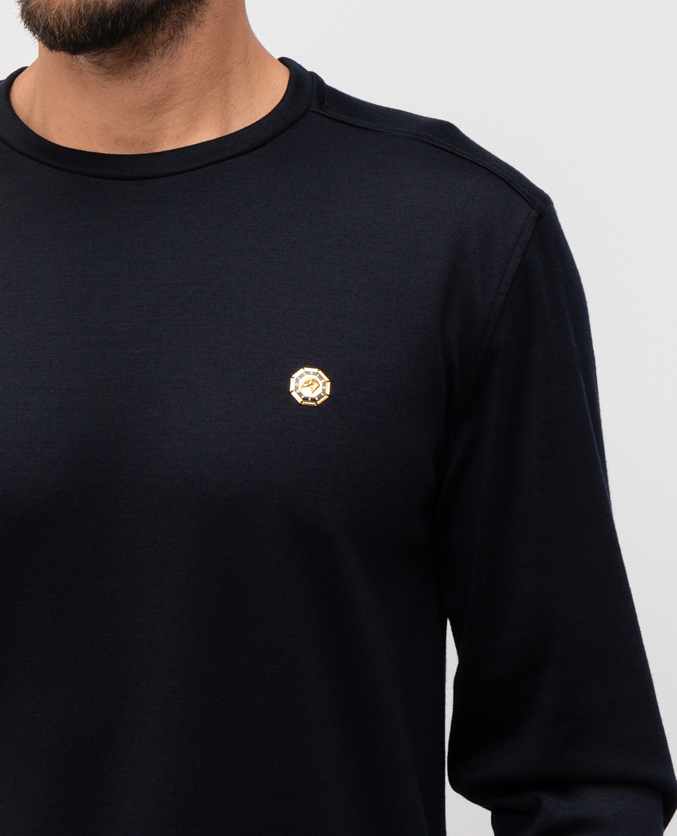 

Blue wool and silk longsleeve Stefano Ricci