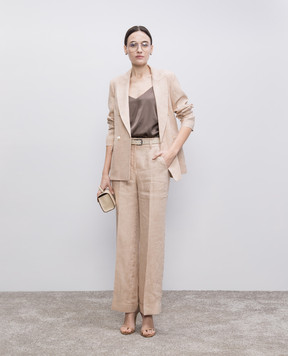 Peserico Beige linen pants P0428302603