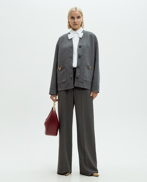 Valentino White shirt with appliqué in the form of a bow 5B3AB6L05A6
