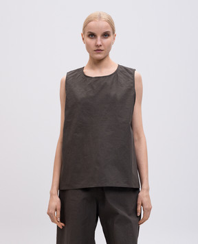 Sofie D`Hoore Khaki top with slits BRODYCOZE